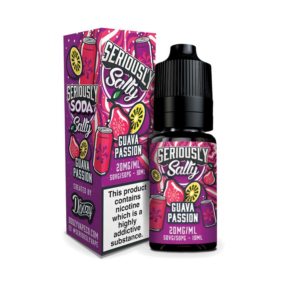 Guava Passion Doozy Vape Seriously Soda 10ml Nic Salt E Liquid