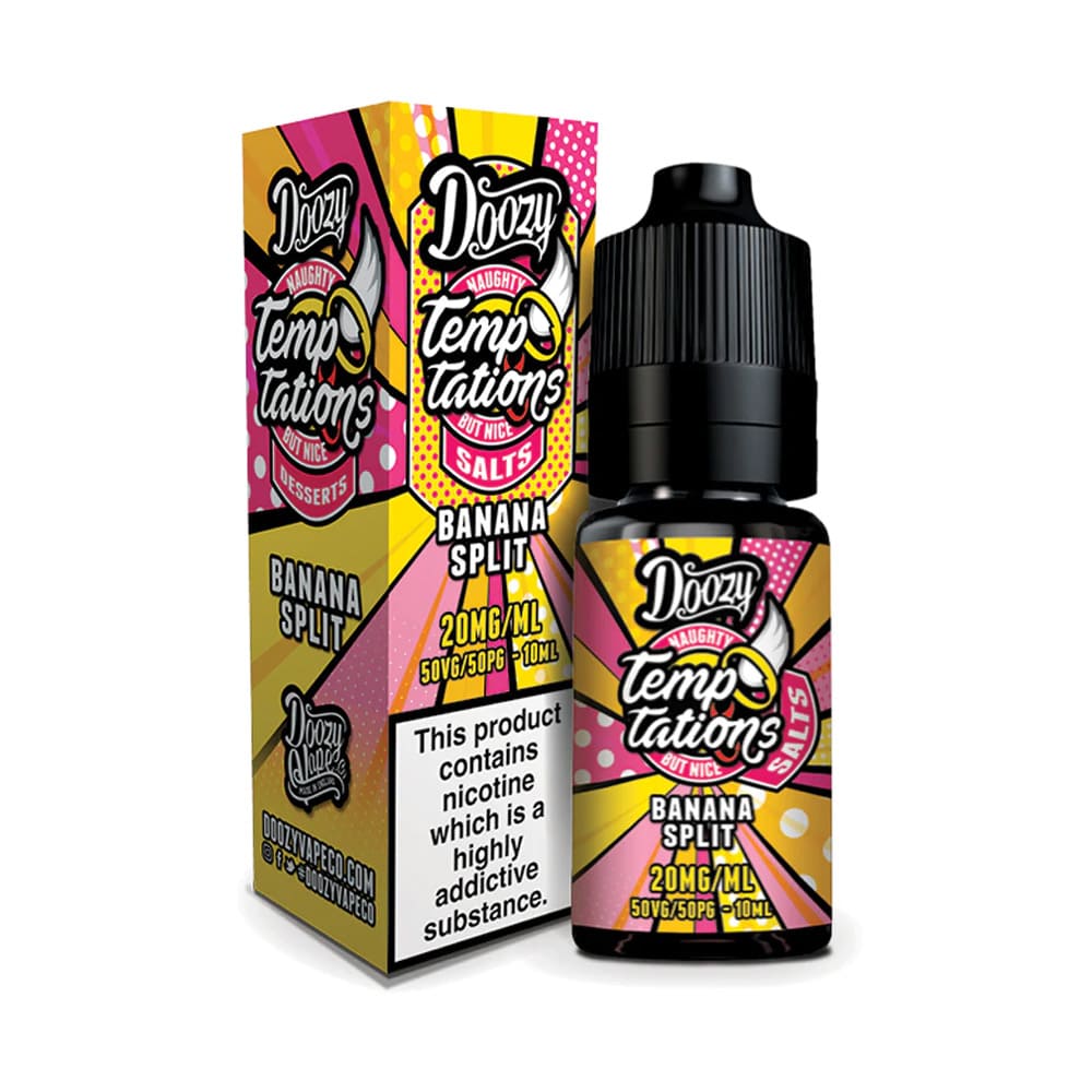 Banana Split Doozy Vape Temptations 10ml Nicsalt E Liquid