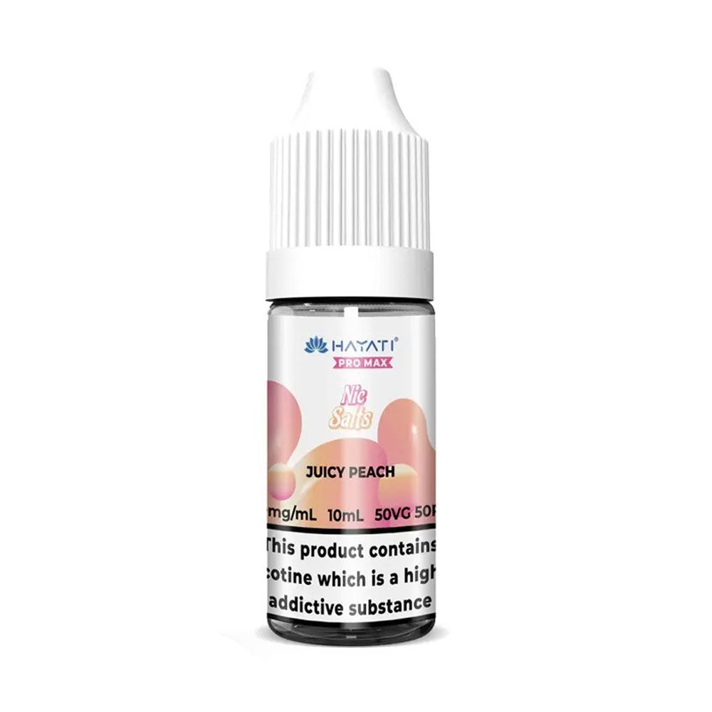 Juicy Peach Hayati Pro Max 10ml Nic Salt E Liquid