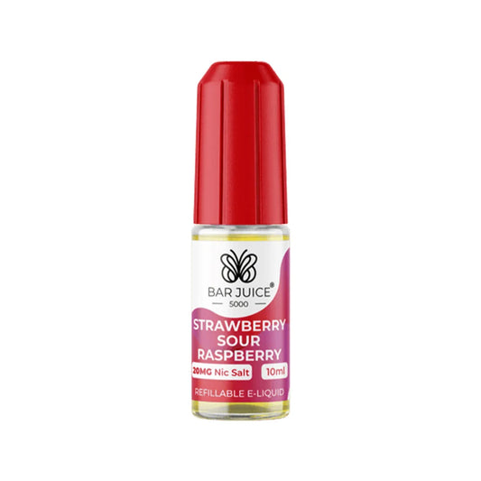 Strawberry Sour Raspberry Bar Juice 5000 10ml Nic Salt E liquid