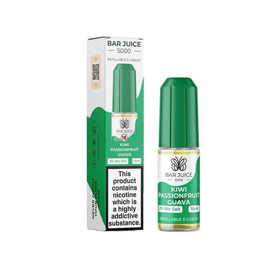 Kiwi Passion Fruit Guava Bar Juice 5000 10ml Nic Salt E liquid