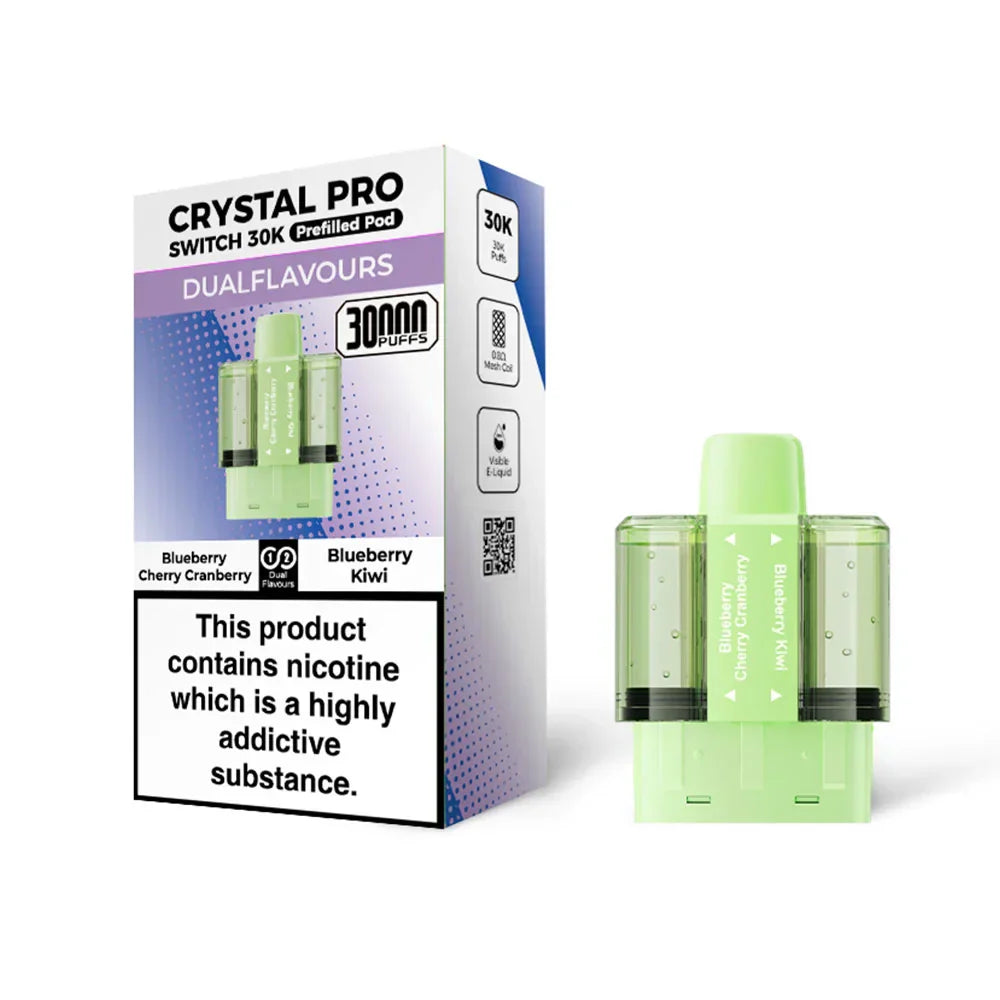 Crystal Switch 30K Prefilled Pods - Blueberry Cherry Cranberry / Blueberry Kiwi