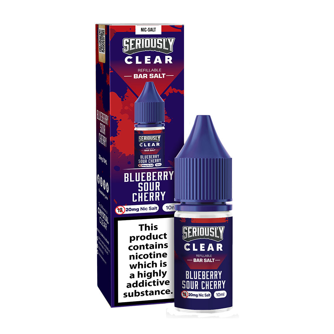 Blueberry Sour Cherry Doozy Seriously Crystal Clear 10ml Nic Salts E Liquid