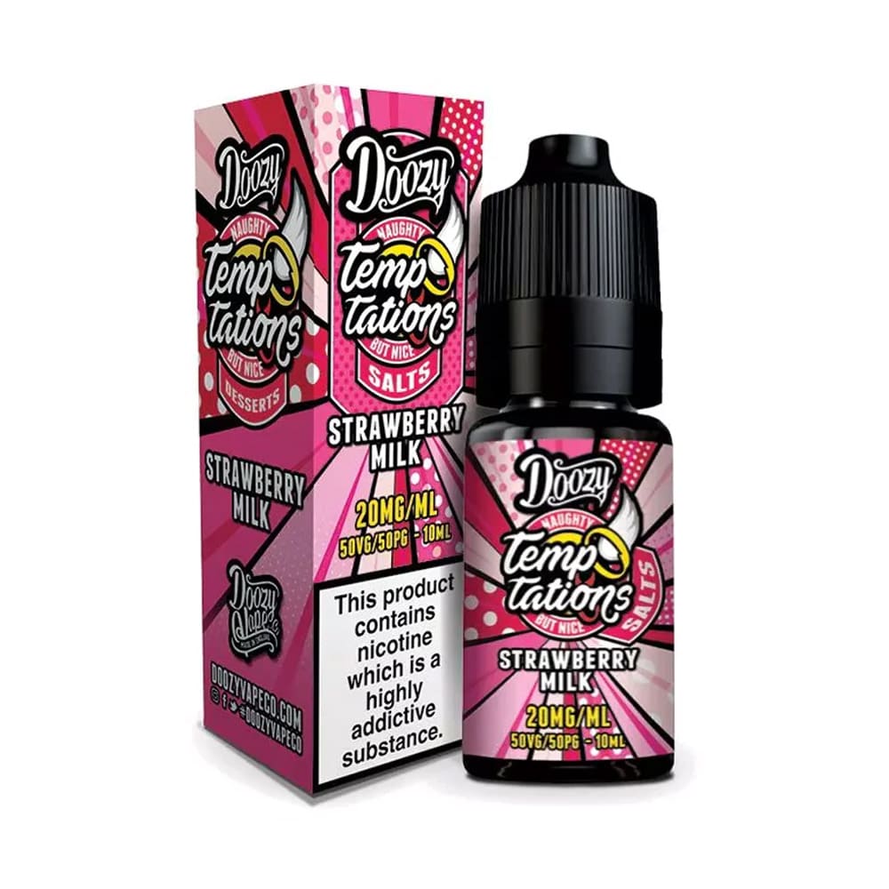 Strawberry Milk Doozy Vape Temptations 10ml Nic Salt E Liquid