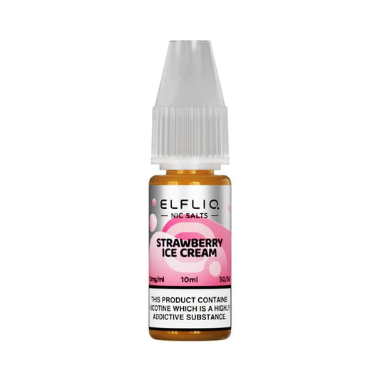 Strawberry Ice Cream (Strawberry Snoow) ELFLIQ 10ml Nic Salt E Liquid