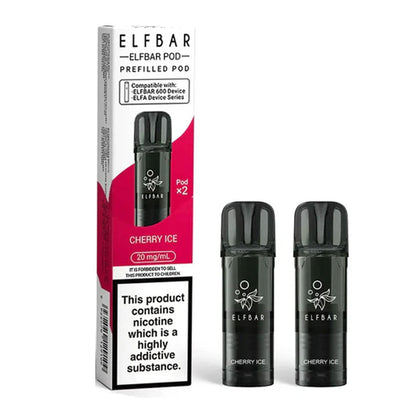 Elf Bar 600 Prefilled Pods (Pack of 2) - Cherry Ice