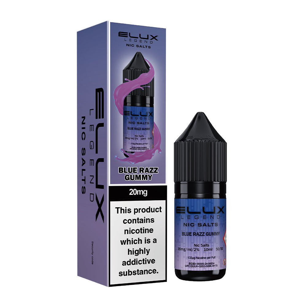 Blue Razz Gummy Elux Legend 10ml Nic Salt E Liquid