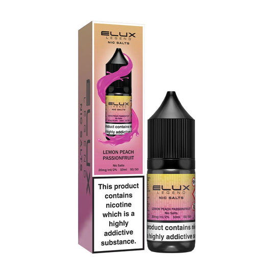 Lemon Peach Passionfruit Elux Legend 10ml Nic Salt E Liquid