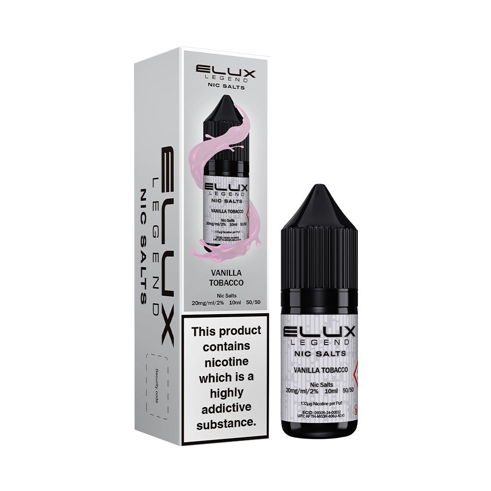 Vanilla Tobacco Elux Legend 10ml Nic Salt E Liquid