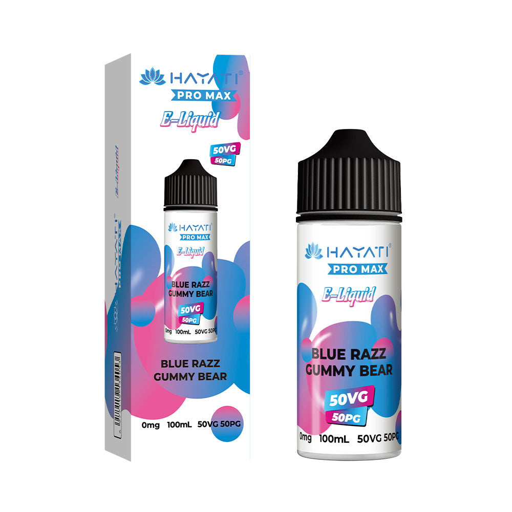 Blue Razz Gummy Bear Hayati Pro Max 50/50 100ml Shortfill Eliquid