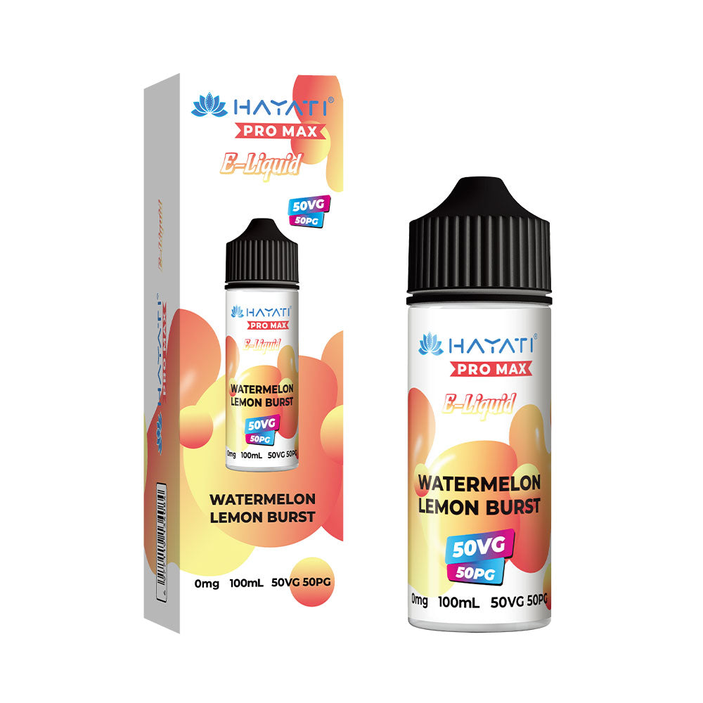 Watermelon Lemon Burst Hayati Pro Max 50/50 100ml Shortfill Eliquid