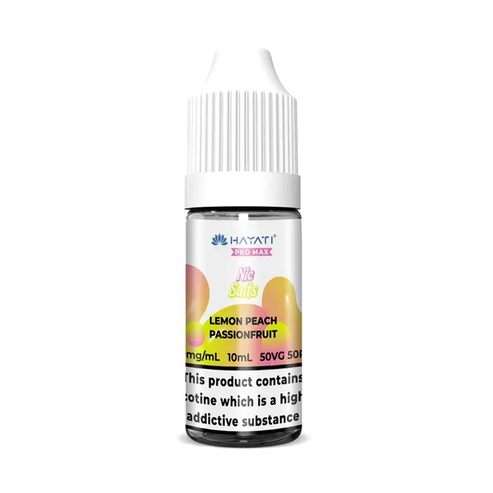 Lemon Peach Passion Fruit Hayati Pro Max 10ml Nic Salt E Liquid