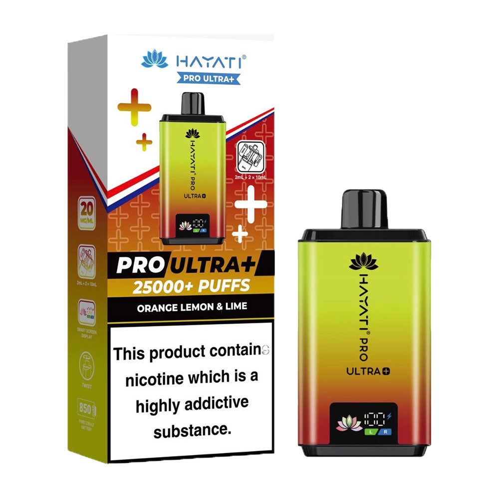 Hayati Pro Ultra+ 25K Prefilled Vape Kit - Orange Lemon & Lime
