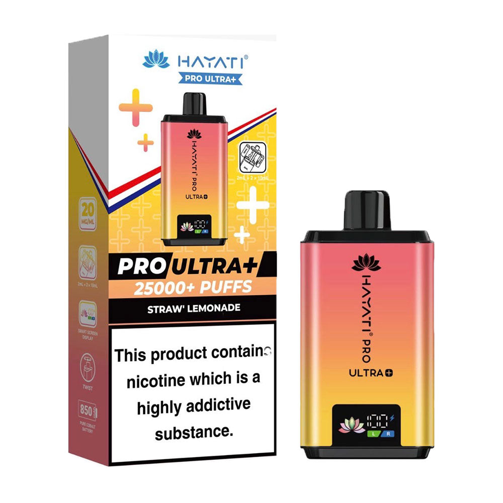 Hayati Pro Ultra+ 25K Prefilled Vape Kit - Straw' Lemonade