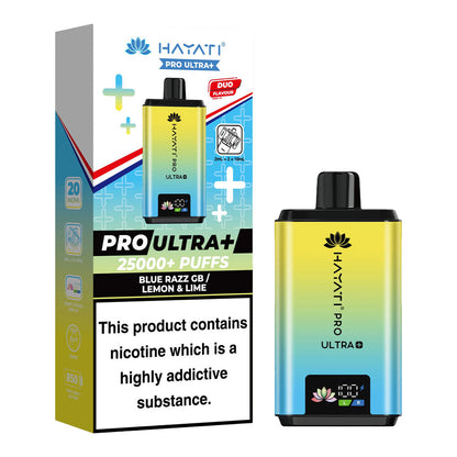 Hayati Pro Ultra+ 25K Prefilled Vape Kit - Blue Razz GB / Lemon & Lime
