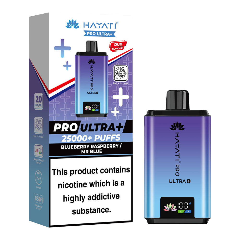 Hayati Pro Ultra+ 25K Prefilled Vape Kit - Blueberry Raspberry / Mr Blue