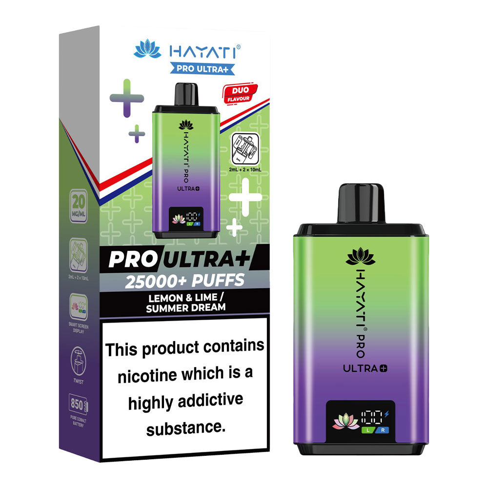 Hayati Pro Ultra+ 25K Prefilled Vape Kit - Lemon & Lime / Summer Dream