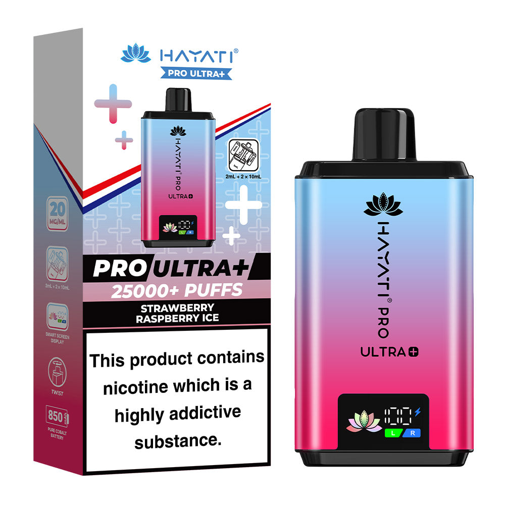 Hayati Pro Ultra+ 25K Prefilled Vape Kit - Red Razz GB / Blue Razz GB