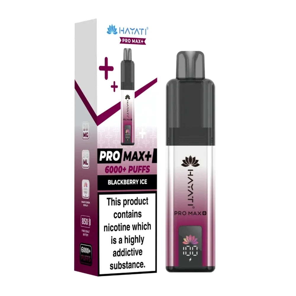Hayati Pro Max Plus 6000 Puffs with different flavours