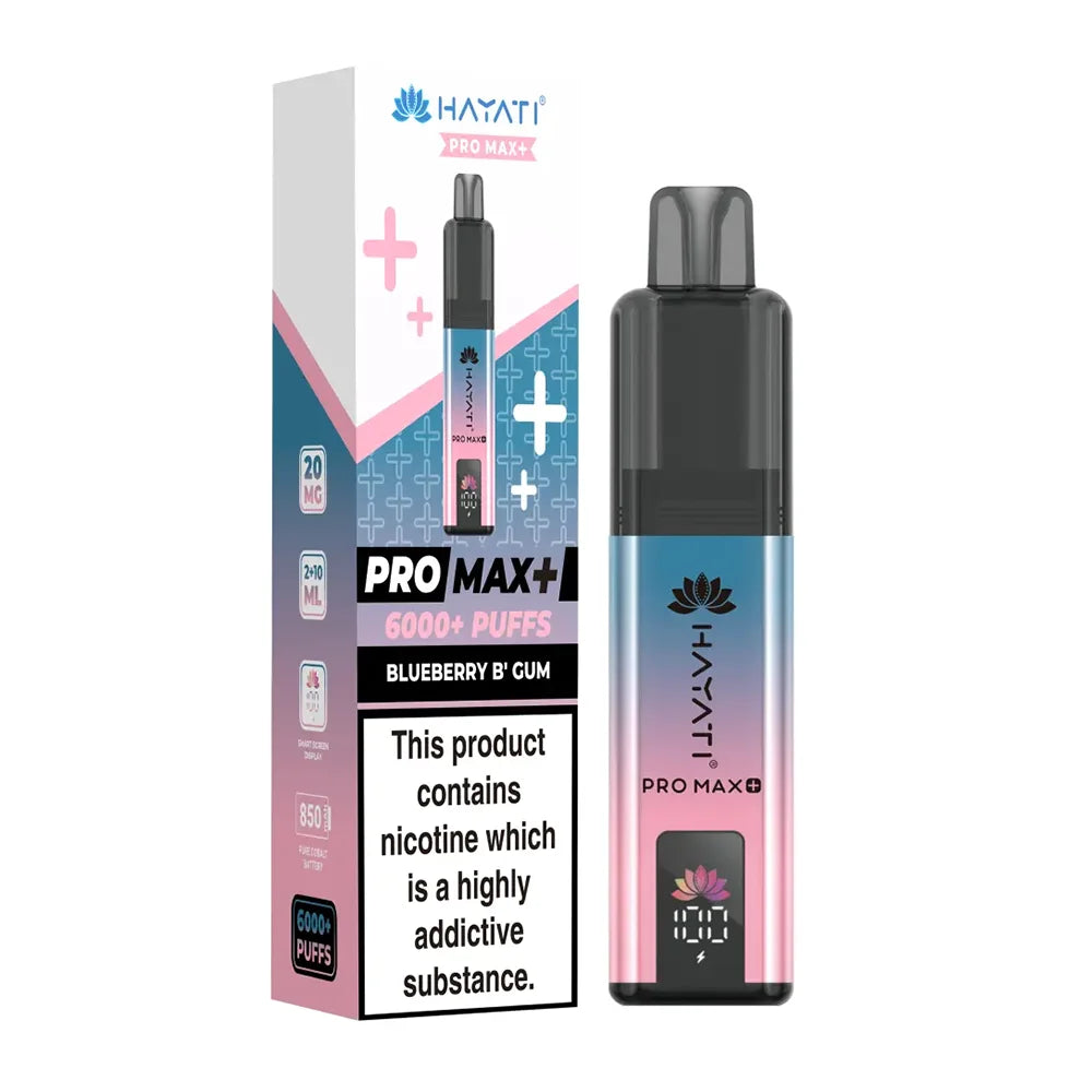 Hayati Pro Max Plus 6000 Puffs with different flavours