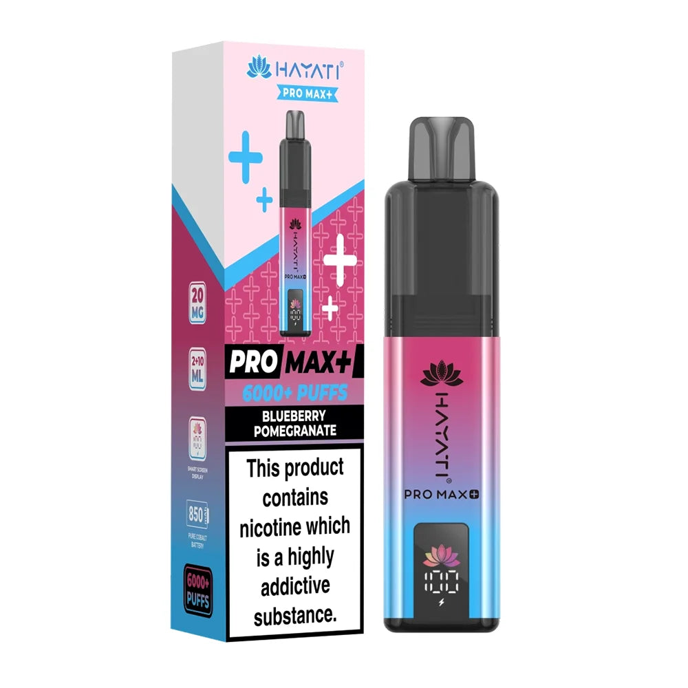 Hayati Pro Max Plus 6000 Puffs with different flavours