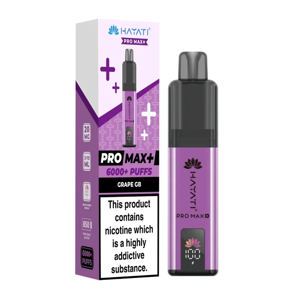 Hayati Pro Max Plus 6000 Puffs with different flavours