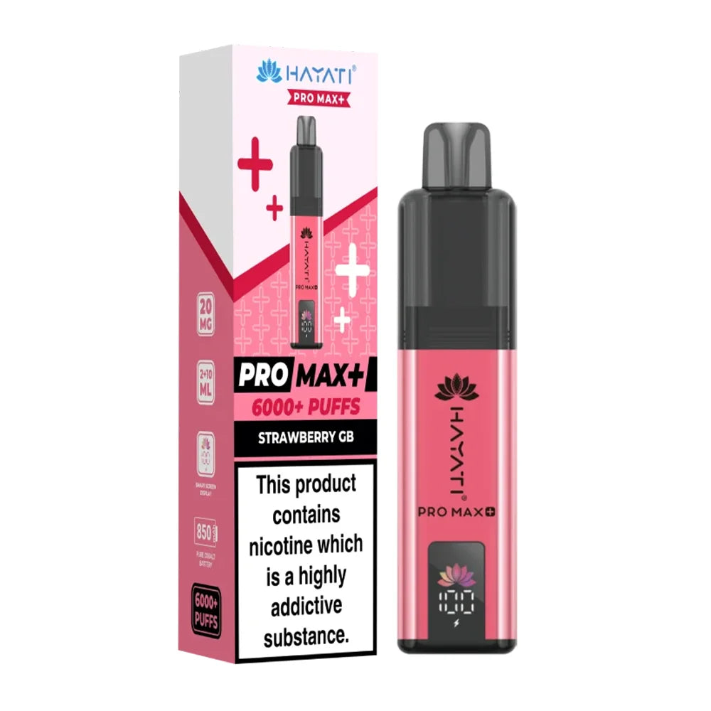 Hayati Pro Max Plus 6000 Puffs with different flavours