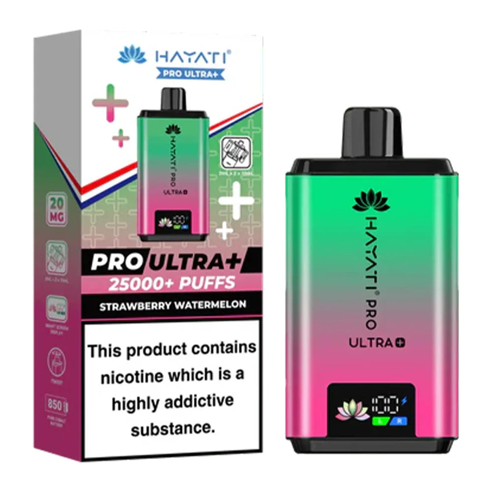 Hayati Pro Ultra+ 25K Prefilled Vape Kit - Watermelon B' Gum / Strawberry B' Gum