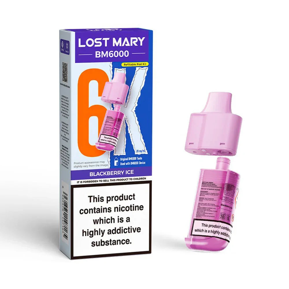Lost Mary BM6000 Refillable Pod - Blackberry Ice