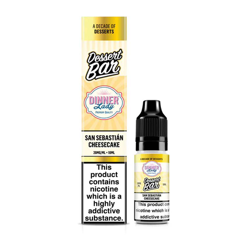 San Sebastian Cheesecake Dinner Lady Dessert Bar Salts 10ml Nic Salt Eliquid