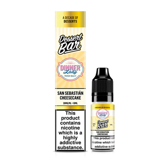 San Sebastian Cheesecake Dinner Lady Dessert Bar Salts 10ml Nic Salt Eliquid